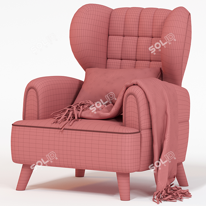 Sunshine Yellow Interior Chair 3D model image 4