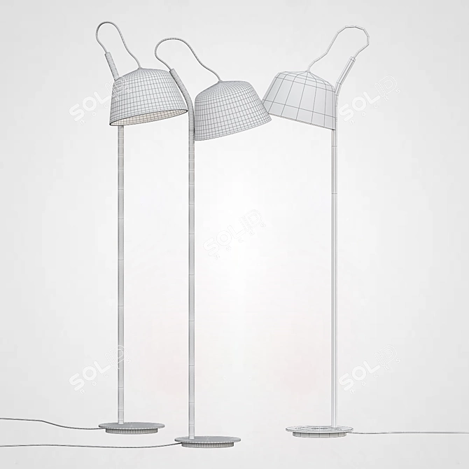 Industrial Loft Pendant Light 3D model image 3