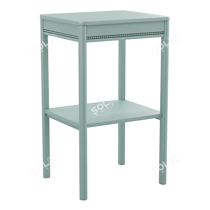 Elegant Pearl Bedside Table 3D model image 1