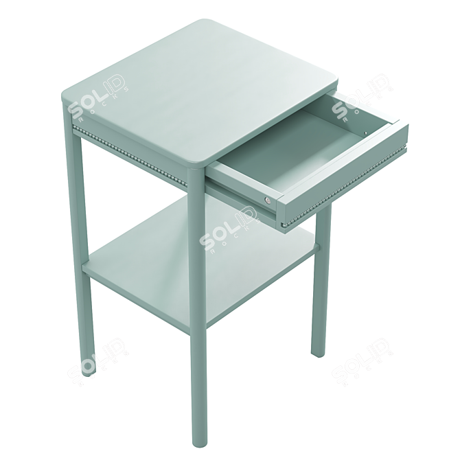 Elegant Pearl Bedside Table 3D model image 2