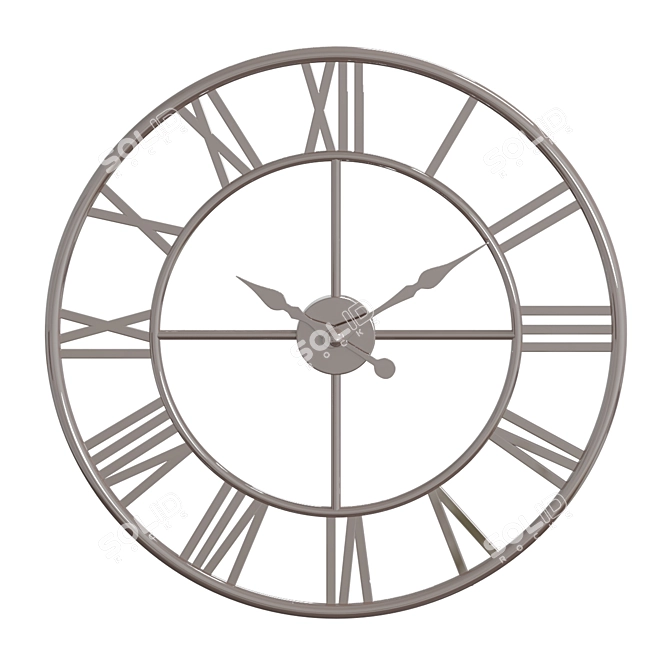 Roman Numeral Wall Clock 3D model image 1