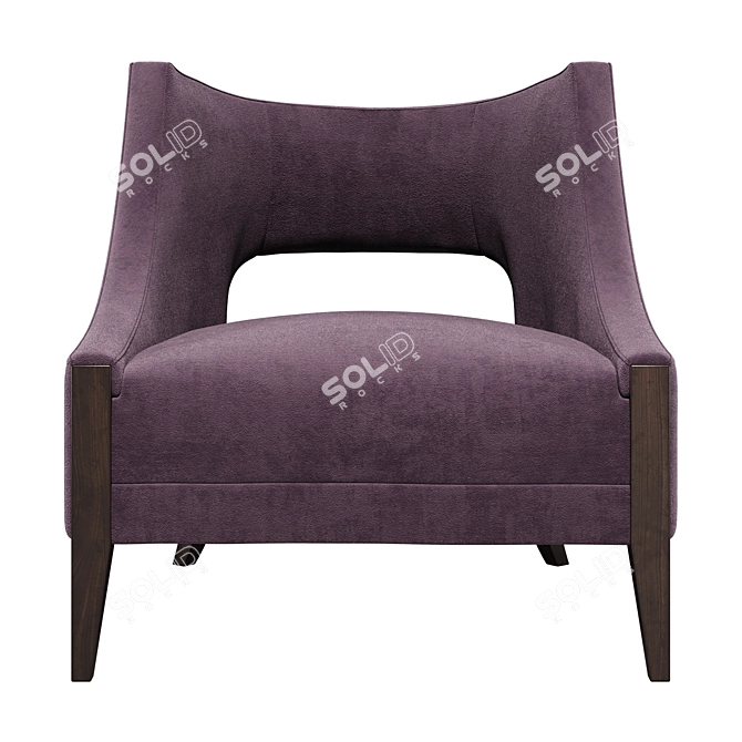 Elegant Piedmont Lounge Chair 3D model image 3