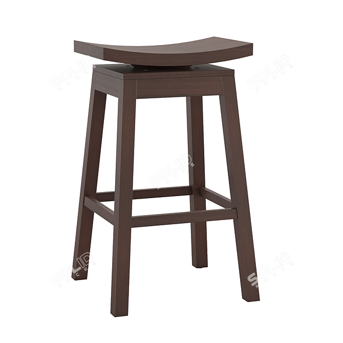 Swivel Saddle Bar Stool 3D model image 1