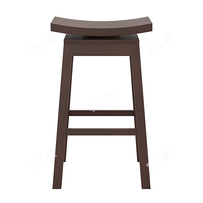 Swivel Saddle Bar Stool 3D model image 2