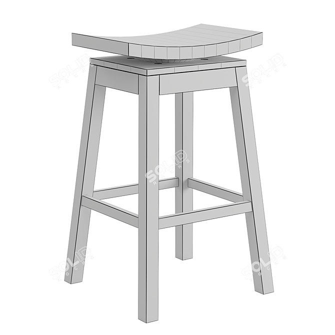 Swivel Saddle Bar Stool 3D model image 4