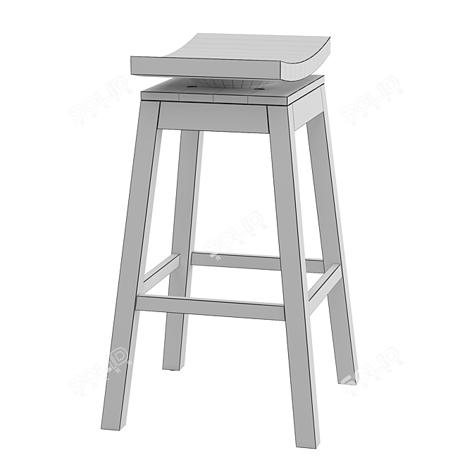 Swivel Saddle Bar Stool 3D model image 5