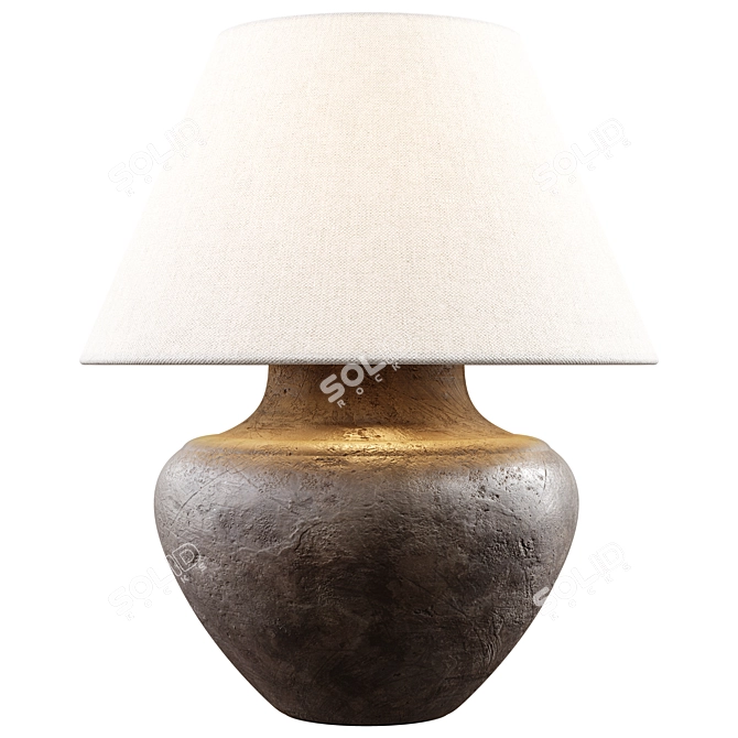 Title (English): Zara Home - Black Ceramic Base Lamp 

Title (Russian): Zara Home - Лампа на чер 3D model image 1