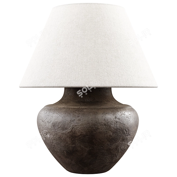 Title (English): Zara Home - Black Ceramic Base Lamp 

Title (Russian): Zara Home - Лампа на чер 3D model image 2