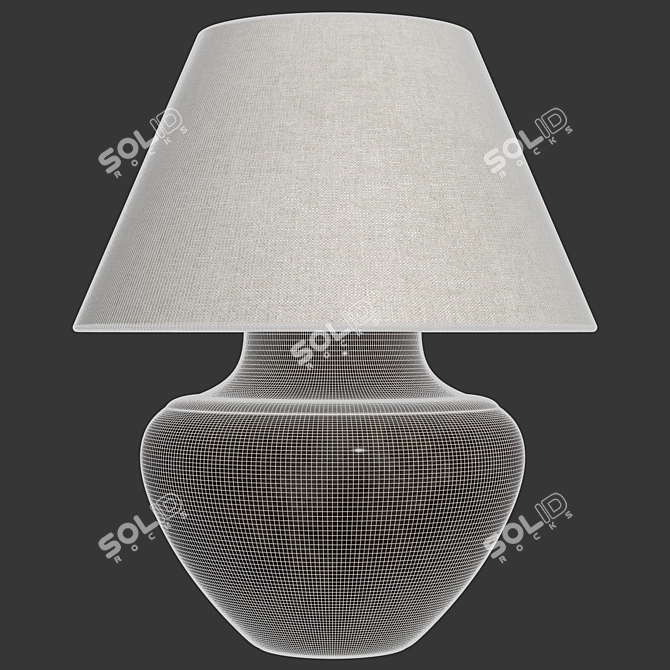 Title (English): Zara Home - Black Ceramic Base Lamp 

Title (Russian): Zara Home - Лампа на чер 3D model image 3