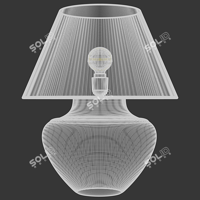 Title (English): Zara Home - Black Ceramic Base Lamp 

Title (Russian): Zara Home - Лампа на чер 3D model image 4