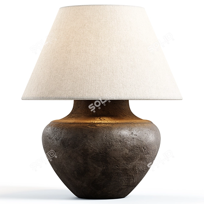 Title (English): Zara Home - Black Ceramic Base Lamp 

Title (Russian): Zara Home - Лампа на чер 3D model image 5