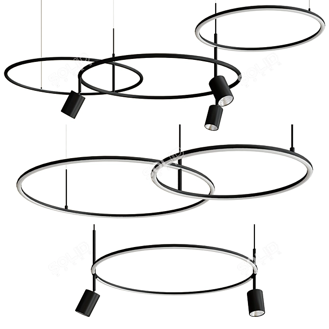 AROS Pendant Lamp Collection: Modern LED Lighting 3D model image 1