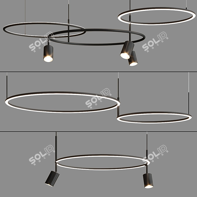 AROS Pendant Lamp Collection: Modern LED Lighting 3D model image 2