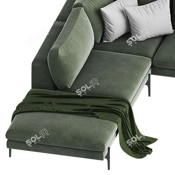 Italian L-shape Sofa by Kim Ditre 3D model image 3
