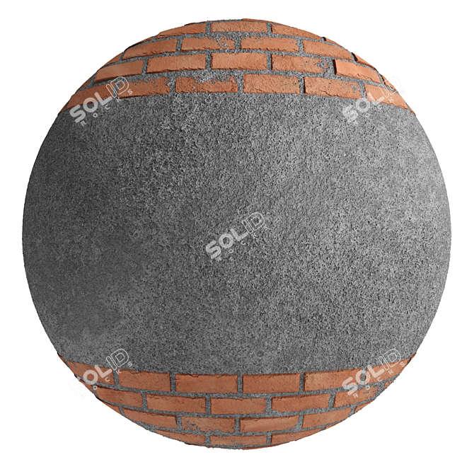 PBR Cement Wall Materials: 3 Colors, 4k 3D model image 2