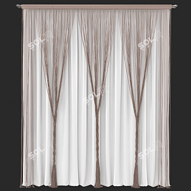 Adjustable Curtain 84 - 3Ds Max 2015, Obj, Fbx 3D model image 1
