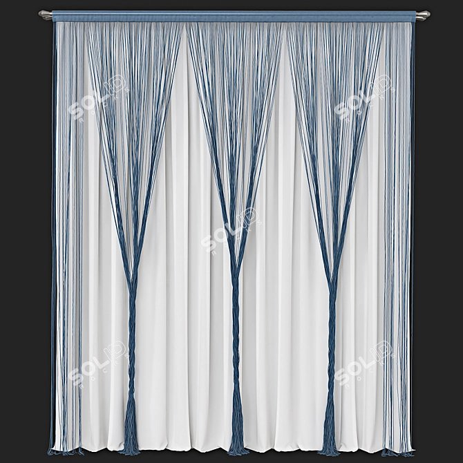 Adjustable Curtain 84 - 3Ds Max 2015, Obj, Fbx 3D model image 2