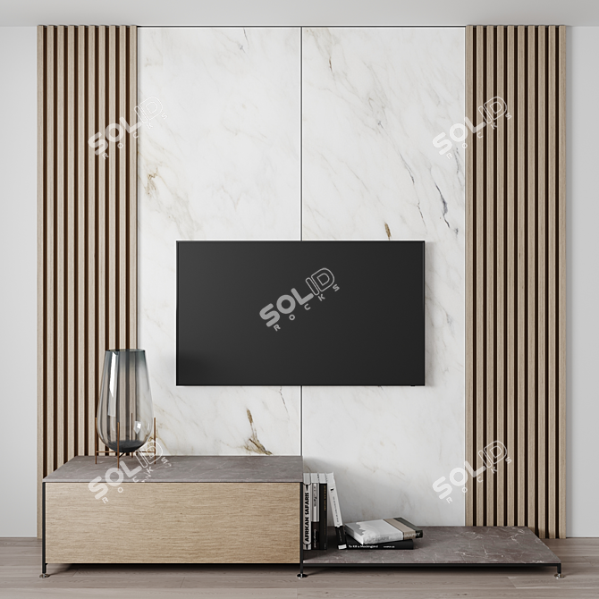 Modern De Padova RIG TV Wall 3D model image 2