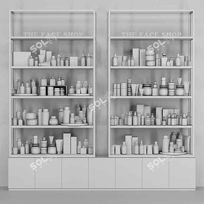 Title: Cosmetics Collection: Gel, Cream, Makeup 3D model image 2