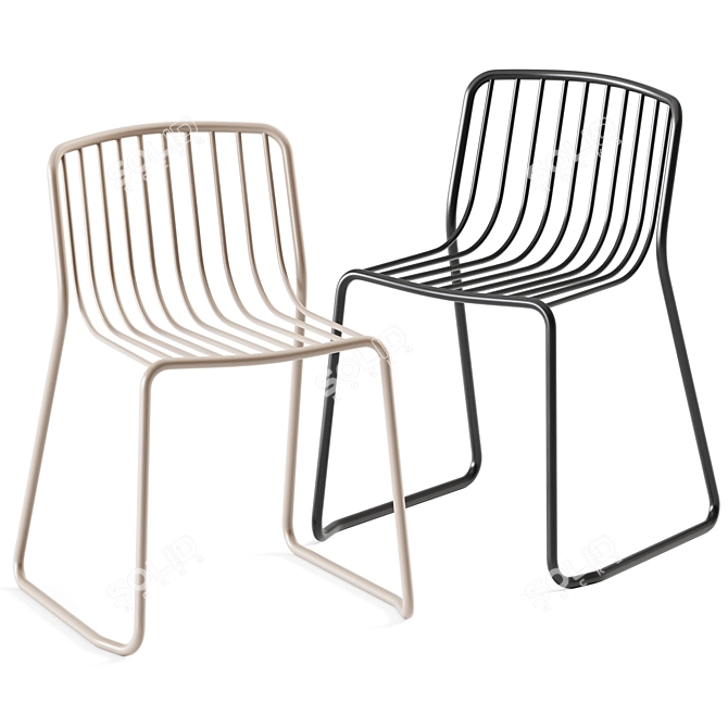 Minimalist Nude Randa Chair 3D model image 1