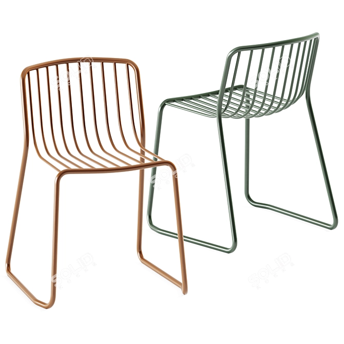 Minimalist Nude Randa Chair 3D model image 2