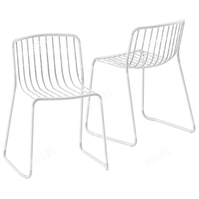 Minimalist Nude Randa Chair 3D model image 3