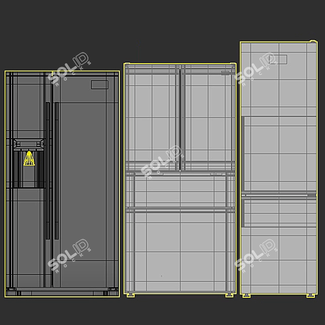 Bosch Collection Fridge Set 3D model image 7