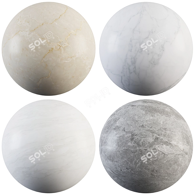 Marble Collection: Elegant Slabs 3D model image 1