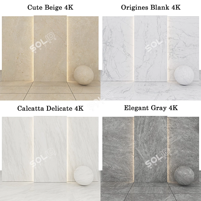 Marble Collection: Elegant Slabs 3D model image 2