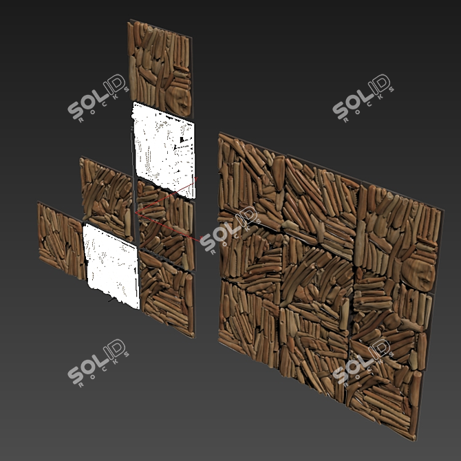 Splintered Panel Branch - High Texture Detail 3D model image 6