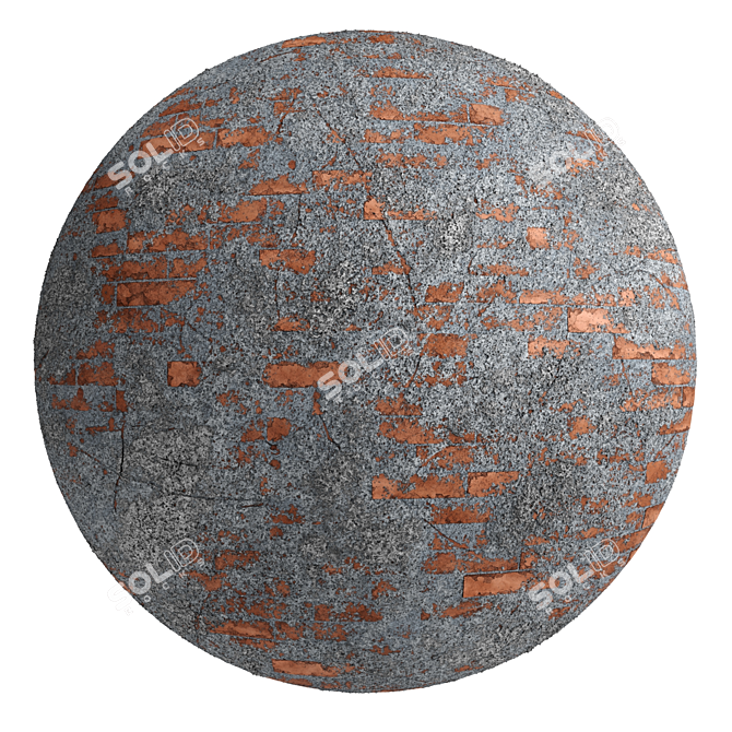 Versatile PBR Cement Wall Materials 3D model image 3