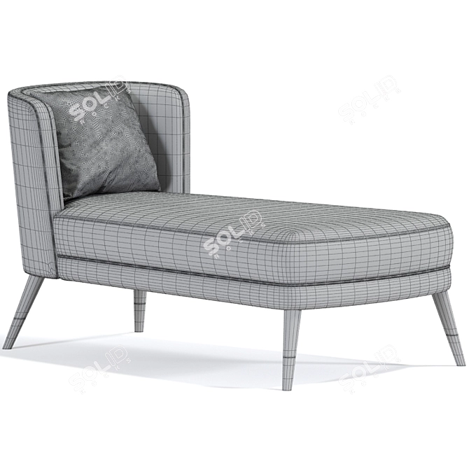 Vintage Chaise Lounge: Janzo Furniture 3D model image 4