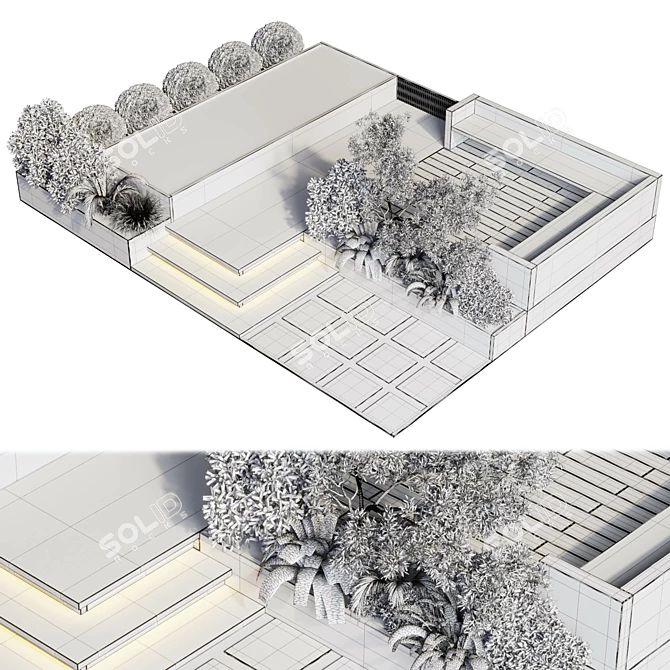 Outdoor Oasis: Furniture, Pool & Backyard 3D model image 5
