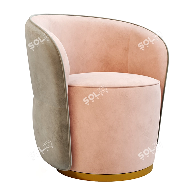 Ebe Contemporary Armchair: Sleek Design & Superior Comfort 3D model image 1