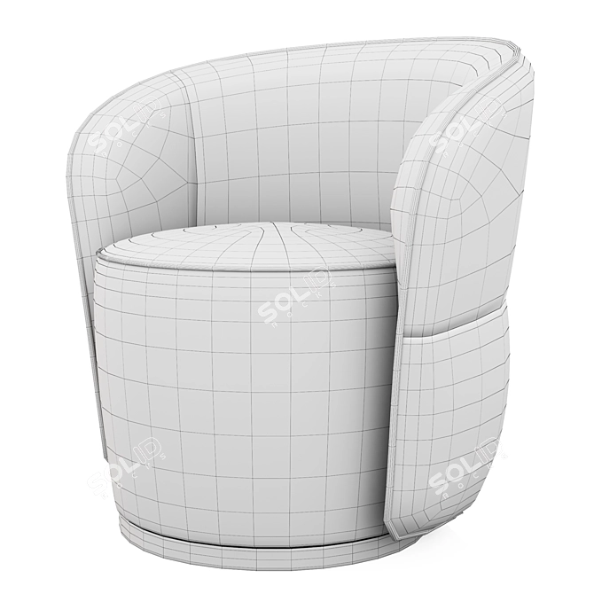 Ebe Contemporary Armchair: Sleek Design & Superior Comfort 3D model image 4