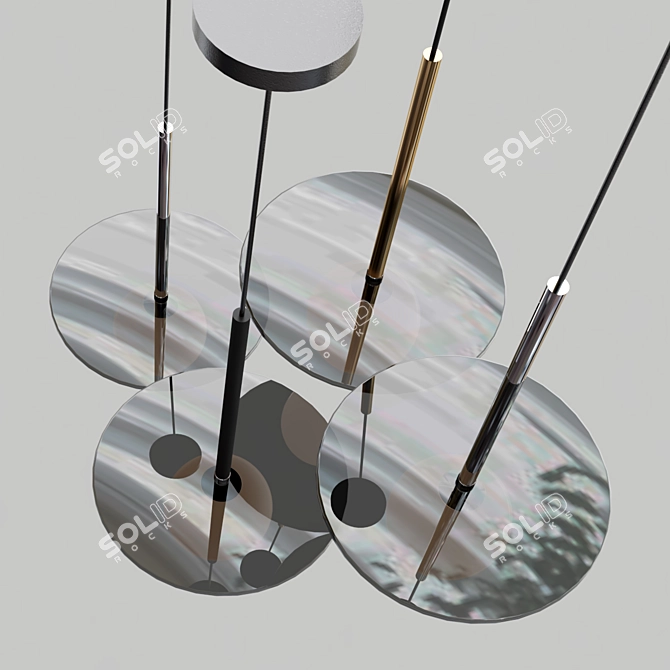 Scandi Glass Pendant Lamp 3D model image 3