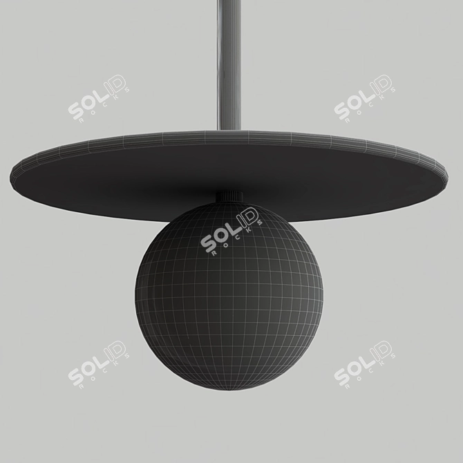 Scandi Glass Pendant Lamp 3D model image 5