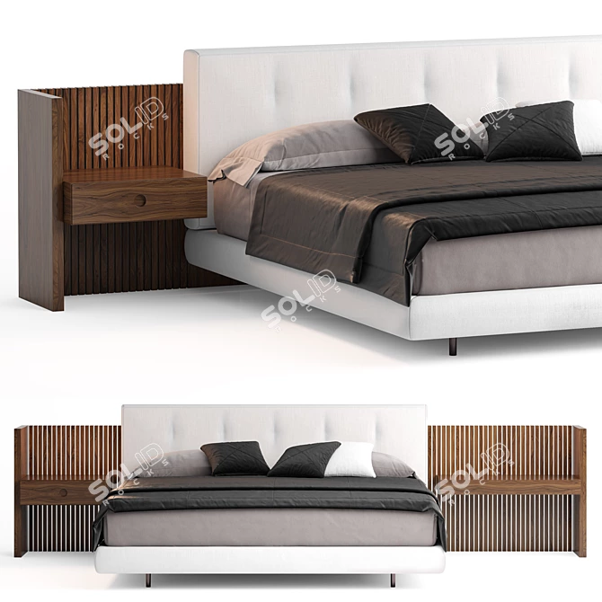  Modern Minotti Brasilia Bed 2021 3D model image 2