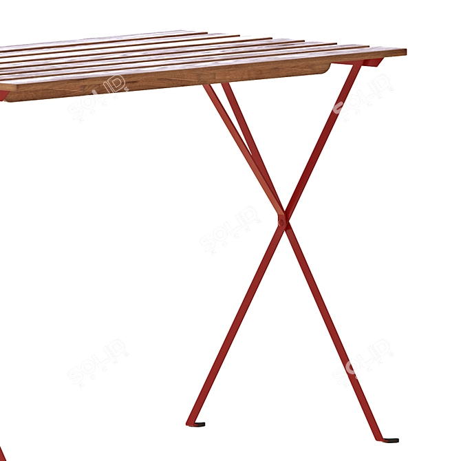 Outdoor Folding Table and Chairs Set 3D model image 4