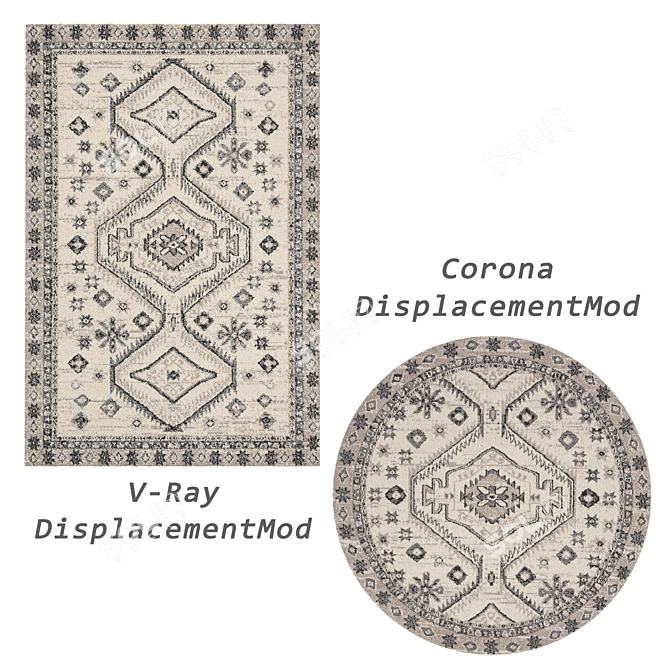 Versatile Rug Set: 8 Variations 3D model image 2