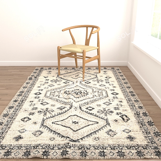 Versatile Rug Set: 8 Variations 3D model image 5