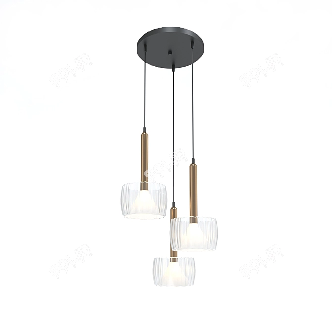 Elegant Kelly Pendant Light 3D model image 1