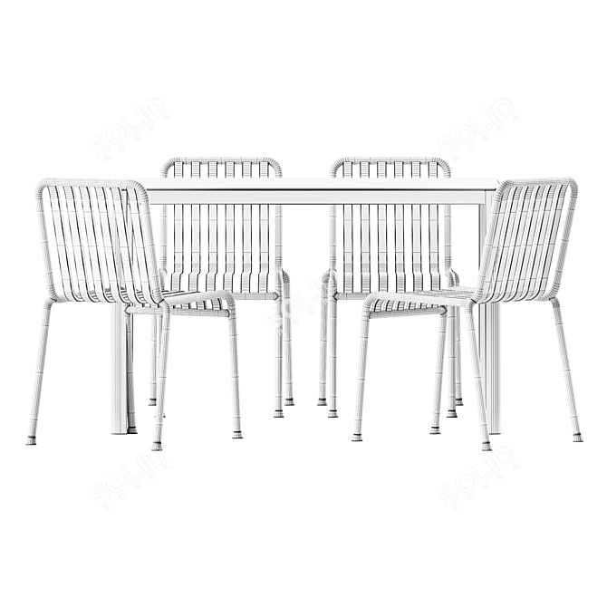 Sleek Dining Set: La Table and Palissade Chair 3D model image 6