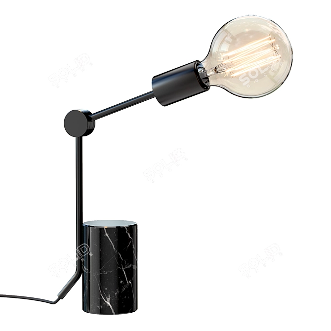 Rustic Twig Table Lamp 3D model image 1