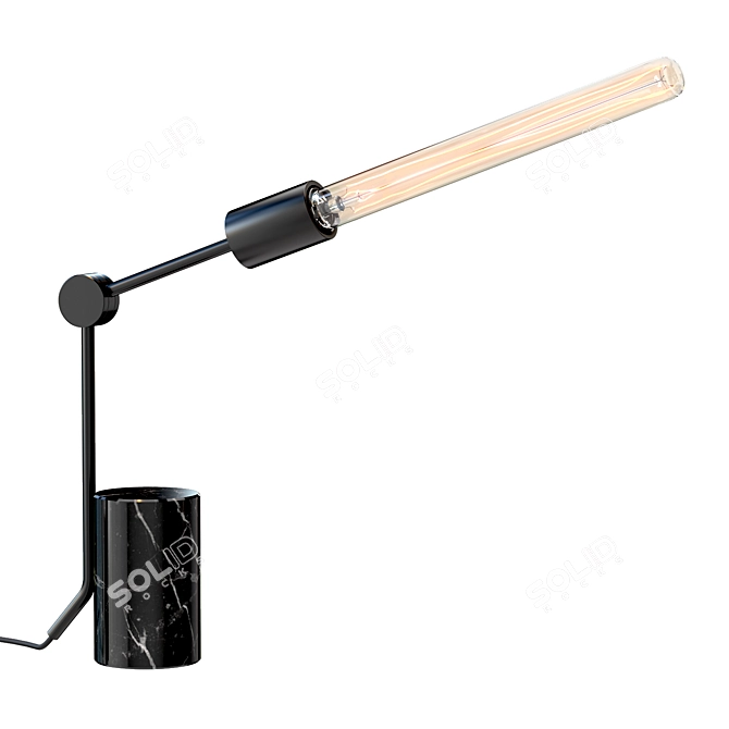Rustic Twig Table Lamp 3D model image 2