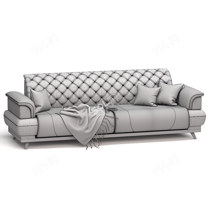 Luxury Leather Chester Sofa 3D model image 3