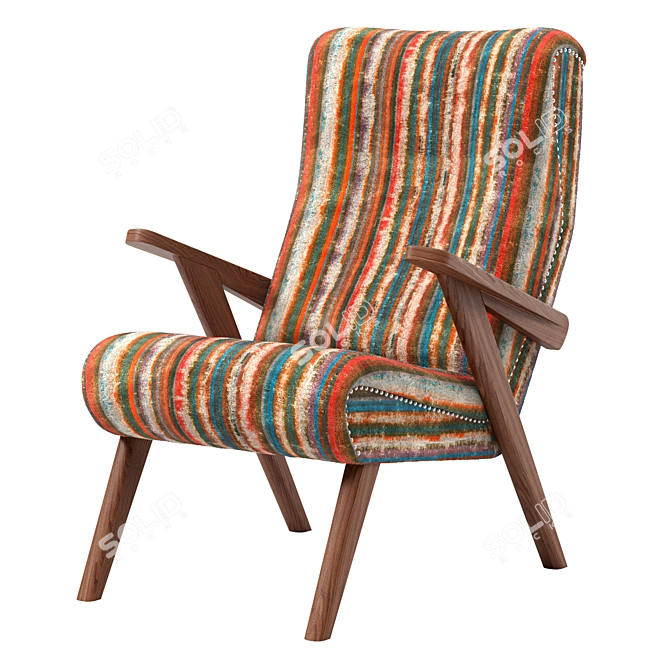 Johann B125: Stylish German Loft Armchair 3D model image 1