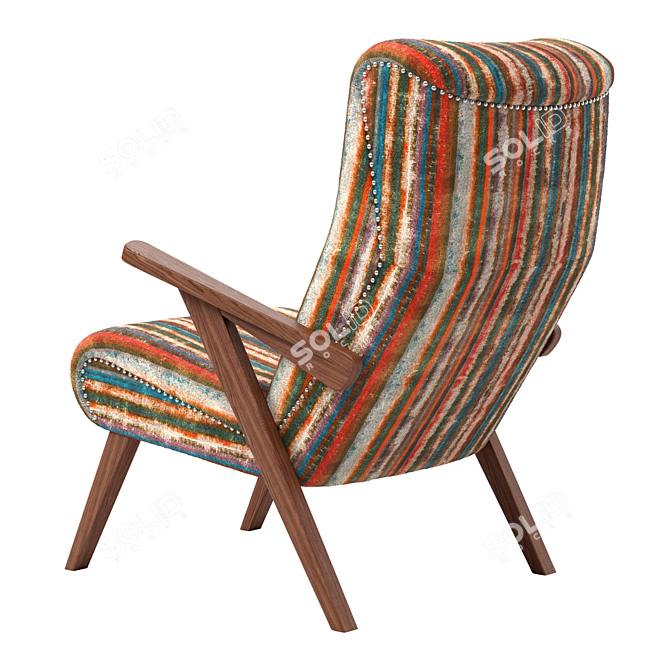 Johann B125: Stylish German Loft Armchair 3D model image 2