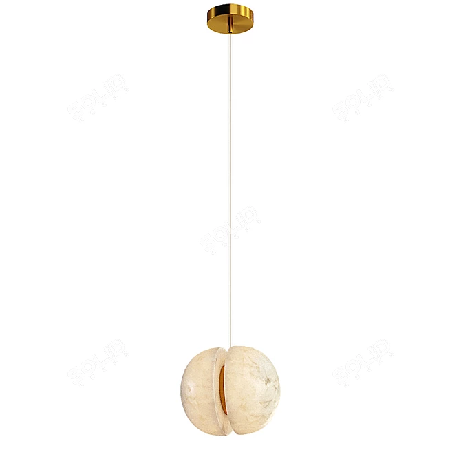 Elegant Shelby Pendant Light 3D model image 2