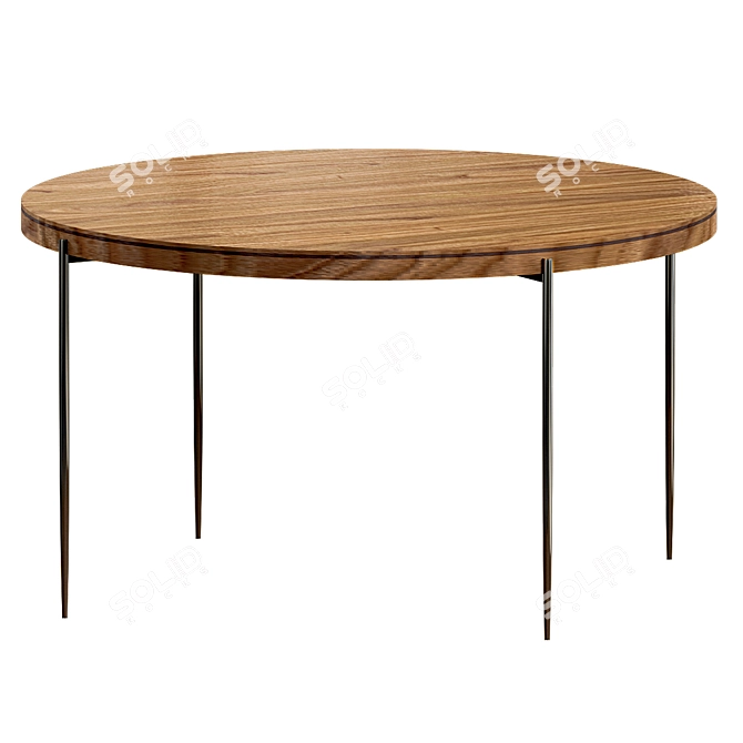 Elegant Atala Dining Table 3D model image 1